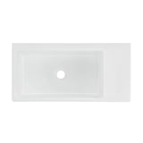 Delice 24" Rectangle Wall-Mount Bathroom Sink in Matte White