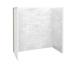 MAAX 103424-307-508 Utile 6030 Composite Direct-to-Stud Three-Piece Tub Wall Kit in Marble Carrara