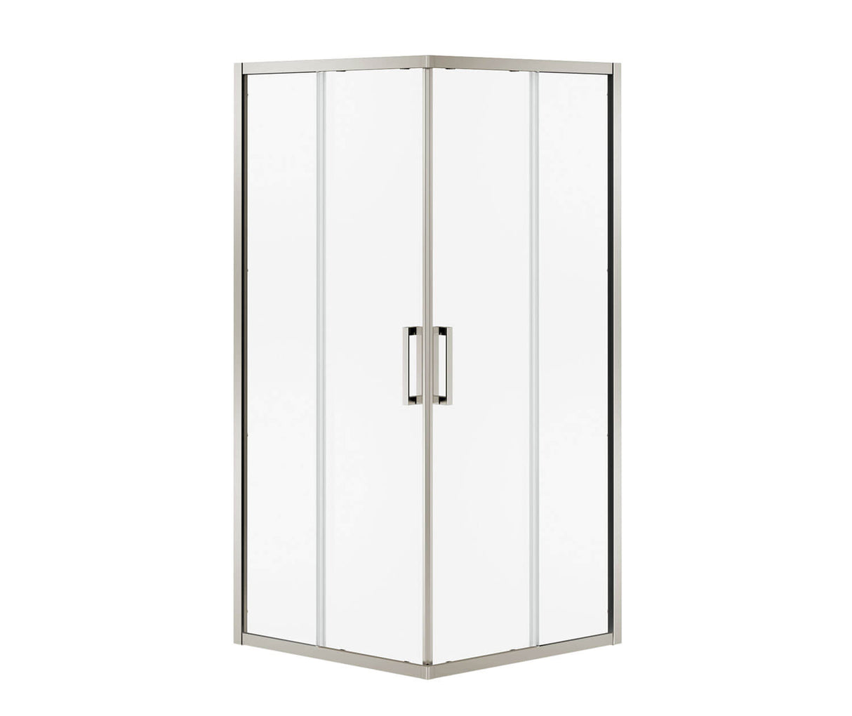 MAAX 137447-900-305-000 Radia Square 32 x 32 x 71 ½ in. 6mm Sliding Shower Door for Corner Installation with Clear glass in Brushed Nickel
