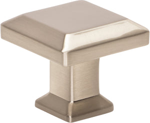Atlas Homewares Sweetbriar Lane Square Knob 1 1/4 Inch Brushed Nickel