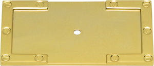 Atlas Homewares Campaign L-Bracket Backplate 3 11/16 Inch Polished Brass