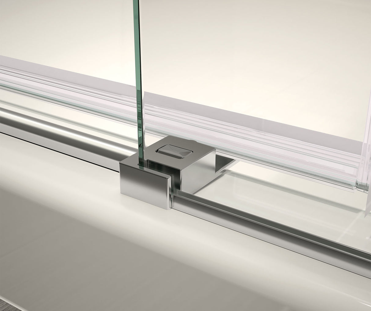 MAAX 138480-900-350-000 Vela 56 ½-59 x 59 in. 8 mm Sliding Tub Door for Alcove Installation with Clear glass in Chrome and Matte Black