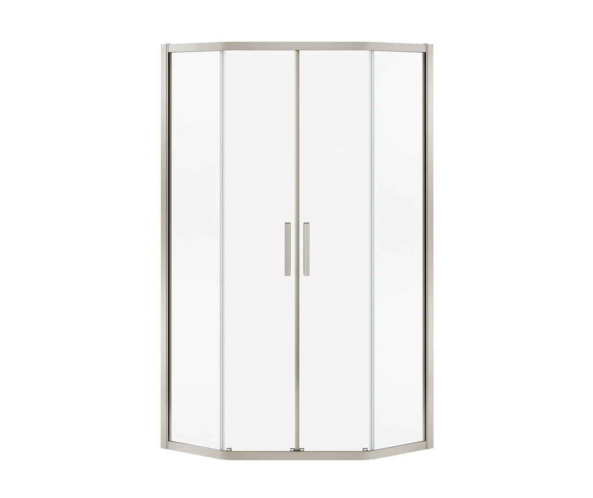 MAAX 137441-900-305-000 Radia Neo-angle 38 x 38 x 71 ½ in. 6mm Sliding Shower Door for Corner Installation with Clear glass in Brushed Nickel