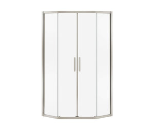 MAAX 137441-900-305-000 Radia Neo-angle 38 x 38 x 71 ½ in. 6mm Sliding Shower Door for Corner Installation with Clear glass in Brushed Nickel