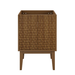 Bosse 24" Freestanding Bathroom Vanity Cabinet without Top in Brown Oak