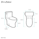 Classe Two-Piece Elongated Left Side Flush Handle Toilet 1.28 gpf