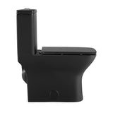 Carre One-Piece Square Toilet Dual-Flush in Matte Black 1.1/1.6 gpf