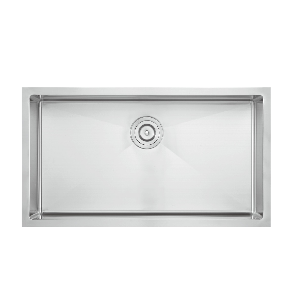DAX Stainless Steel Single Bowl Undermount Kitchen Sink, 32", Brushed Stainless Steel DAX-T3318-R10