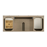 Breckenridge 60" Single Vanity, Whitewashed Oak, w/ 3 CM Victorian Silver Silestone Top w/ FreePower Wireless Charger
