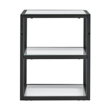 Pierre 16"x20"x10" Wall-Mounted Linen Cabinet in Matte Black