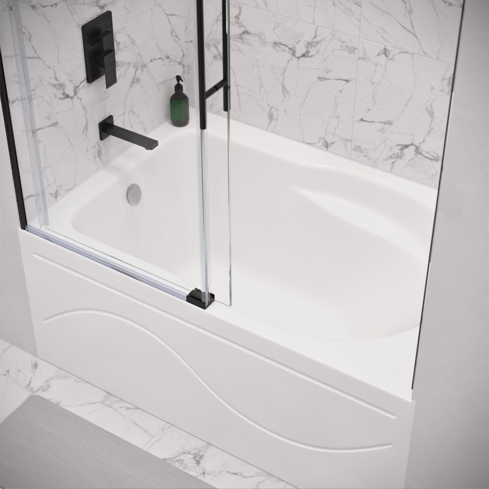 Voltaire 48 x 30" Left-Hand Drain Alcove Integrated Armrest Bathtub with Apron