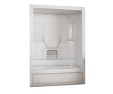 MAAX 101023-000-001-004 Aspen-3P 60 x 31 Acrylic Alcove Left-Hand Drain Three-Piece Tub Shower in White