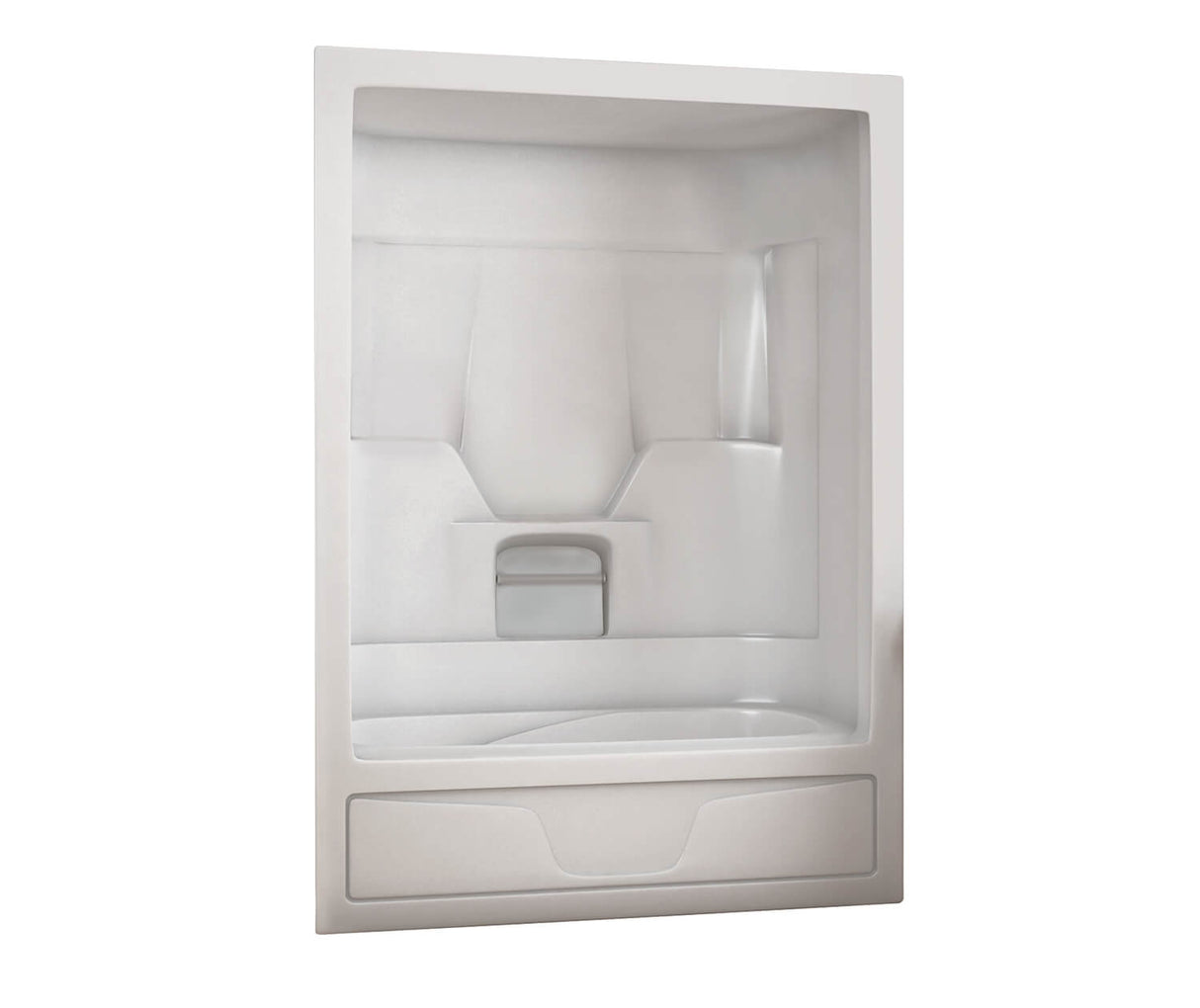 MAAX 101023-091-001-005 Aspen-3P 60 x 31 Acrylic Alcove Right-Hand Drain Three-Piece 10 Microjets Tub Shower in White