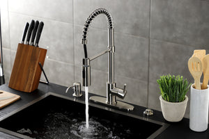 Gourmetier LS8778DL Concord Single-Handle Pre-Rinse Kitchen Faucet, Brushed Nickel