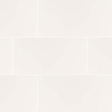 Adella White Satin Glazed Ceramic-Porcelain Wall-Floor Tiles - MSI Collection ADELLA WHITE 12X24 (Case)