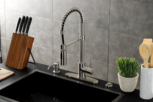 Gourmetier LS8778NYL New York Single-Handle Pre-Rinse Kitchen Faucet, Brushed Nickel