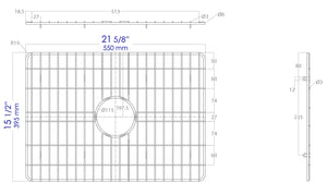 ALFI brand ABGR24 Solid Stainless Steel Kitchen Sink Grid for ABF2418 Sink