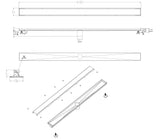 ALFI brand 47" Polished Stainless Steel Linear Shower Drain with Solid Cover