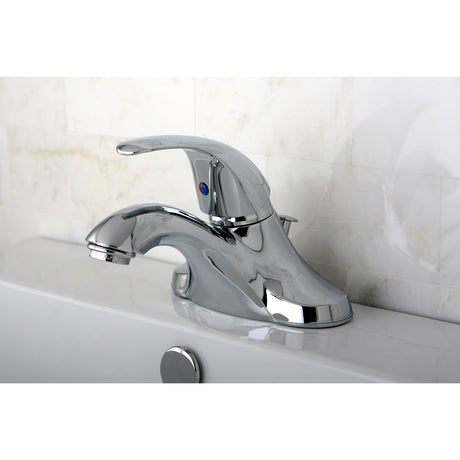 Kingston Brass KB6541LL Single-Handle 4 in. Centerset Bathroom Faucet, Polished Chrome