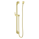 Transitional Square 30 in. Slide Bar with 60 in. Hose in Brushed Gold