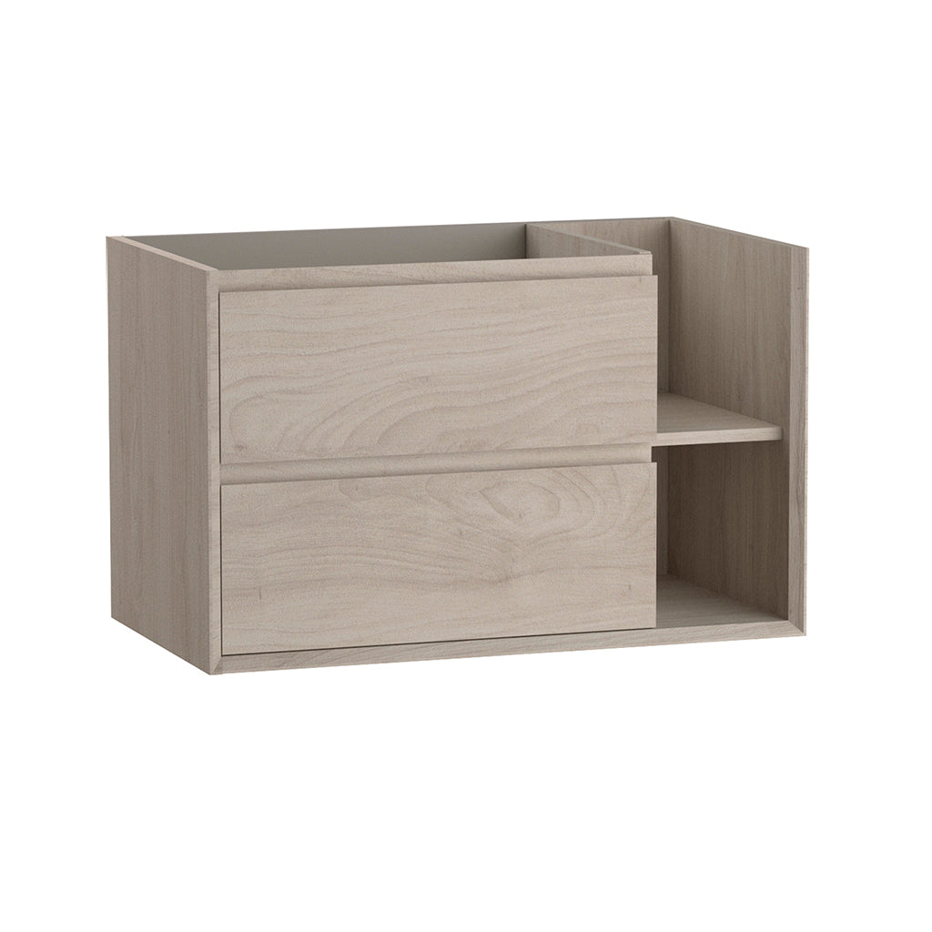 DAX Oceanside Engineered Wood and Porcelain Left Onix Basin with Single Vanity, 32", Pine DAX-OCE013212-ONX