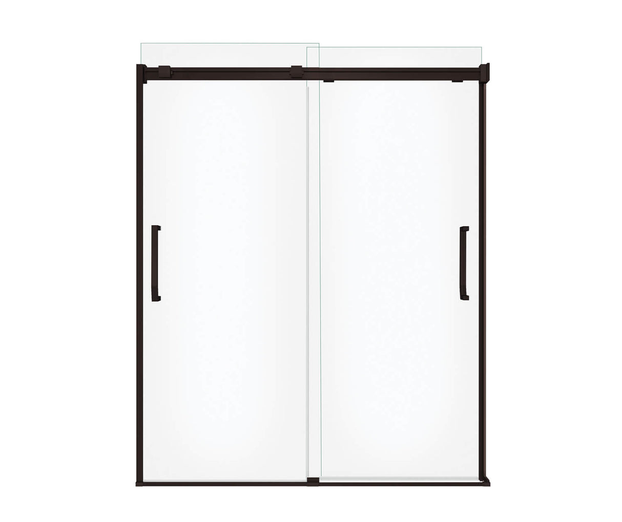 MAAX 138762-900-173-000 Inverto 56-59 x 70 ½-74 in. 8mm Bypass Shower Door for Alcove Installation with Clear glass in Dark Bronze