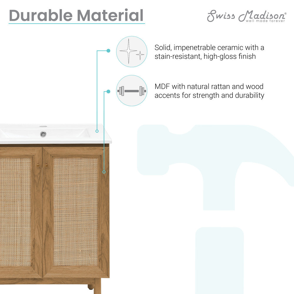 Classe 24" Bathroom Vanity in Oak