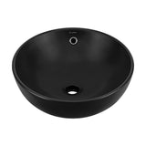 Sublime 17” Round Vessel Sink in Matte Black