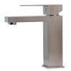 ALFI brand AB1229-BN Brushed Nickel Square Single Lever Bathroom Faucet