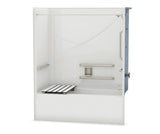 MAAX 106063-000-002-111 OPTS-6032 - ANSI Compliant AcrylX Alcove Right-Hand Drain One-Piece Tub Shower in White
