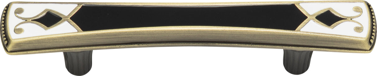 Atlas Homewares Canterbury Pull 3 Inch (c-c) Black & White
