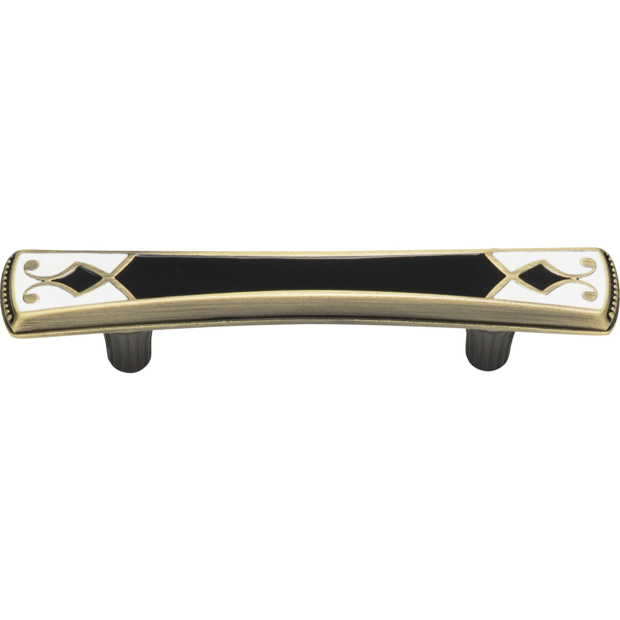 Atlas Homewares Canterbury Pull 3 Inch (c-c) Black & White