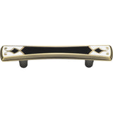 Atlas Homewares Canterbury Pull 3 Inch (c-c) Black & White