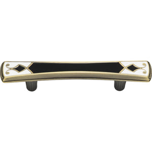 Atlas Homewares Canterbury Pull 3 Inch (c-c) Black & White