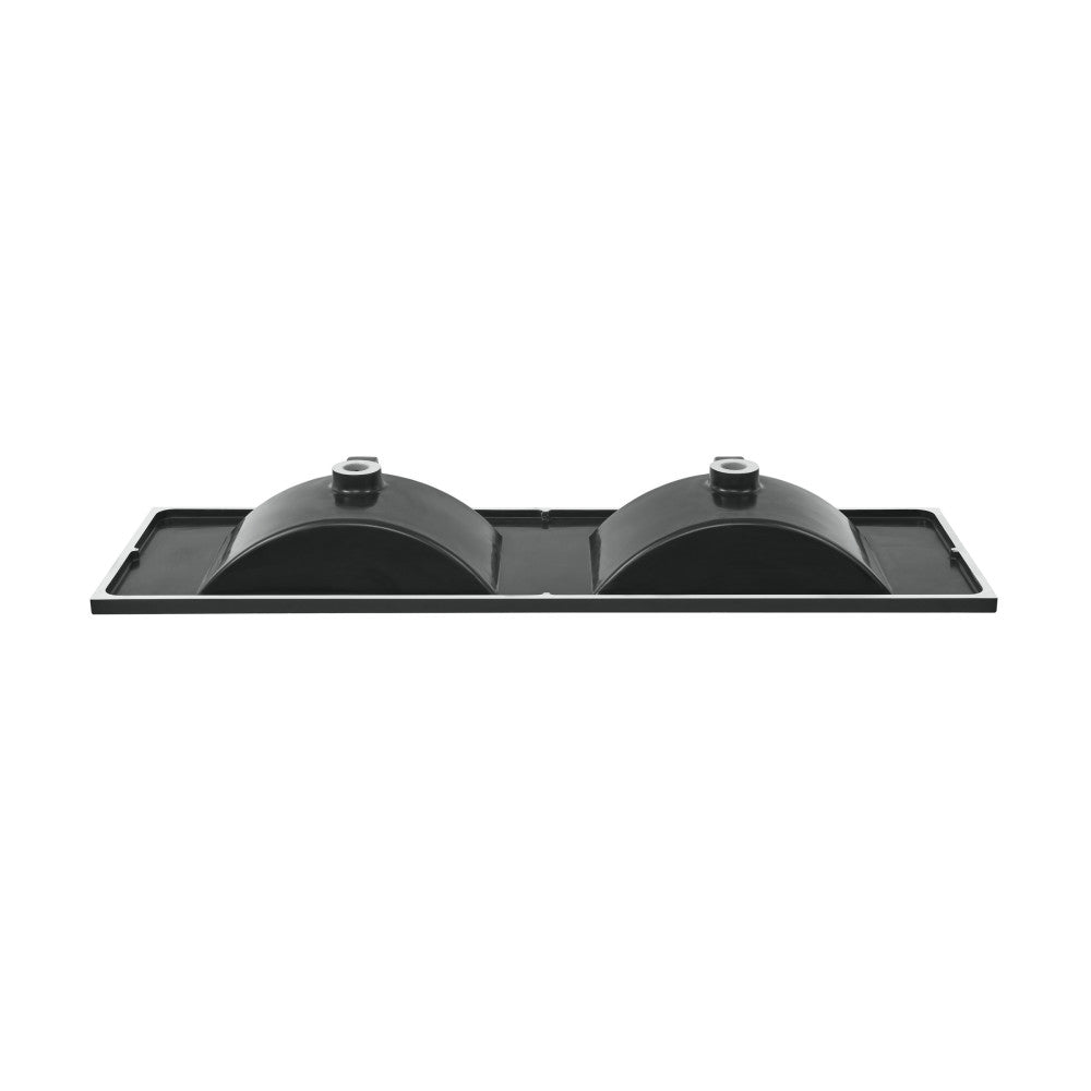 48" Ceramic Vanity Top in Matte Balck with Double Basin