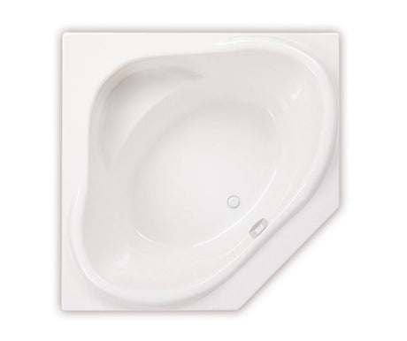 MAAX 101212-000-001-000 Nancy 54 x 54 Acrylic Drop-in Center Drain Bathtub in White