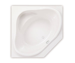 MAAX 101212-108-001-000 Nancy 54 x 54 Acrylic Drop-in Center Drain Aerosens Bathtub in White