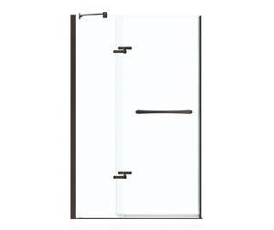 MAAX 136671-900-173-000 Reveal 71 44-47 x 71 ½ in. 8mm Pivot Shower Door for Alcove Installation with Clear glass in Dark Bronze