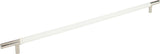 Atlas Homewares Zanzibar White Appliance Pull 17 Inch (c-c) Leather Polished Chrome