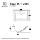 ANZZI LS-AZ099 Dawn Series Ceramic Drop In Sink Basin in White