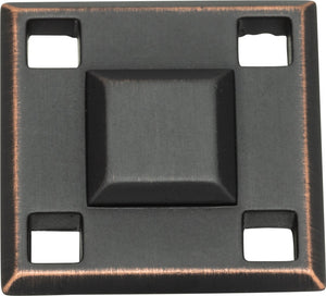 Atlas Homewares Modern Craftsman Square Knob 1 5/16 Inch Venetian Bronze