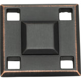 Atlas Homewares Modern Craftsman Square Knob 1 5/16 Inch Venetian Bronze
