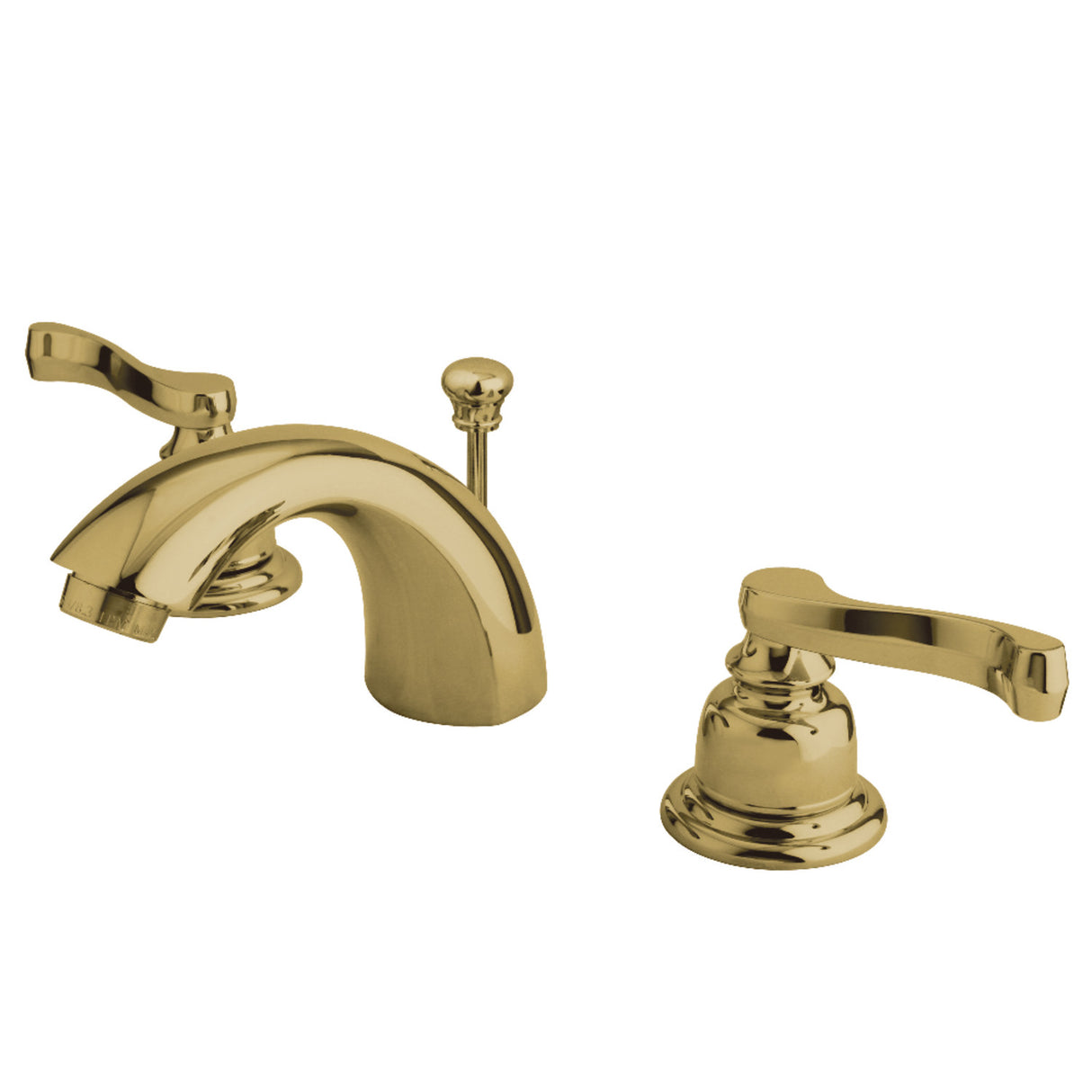 Kingston Brass KB8952FL Royale Mini-Widespread Bathroom Faucet, Polished Brass