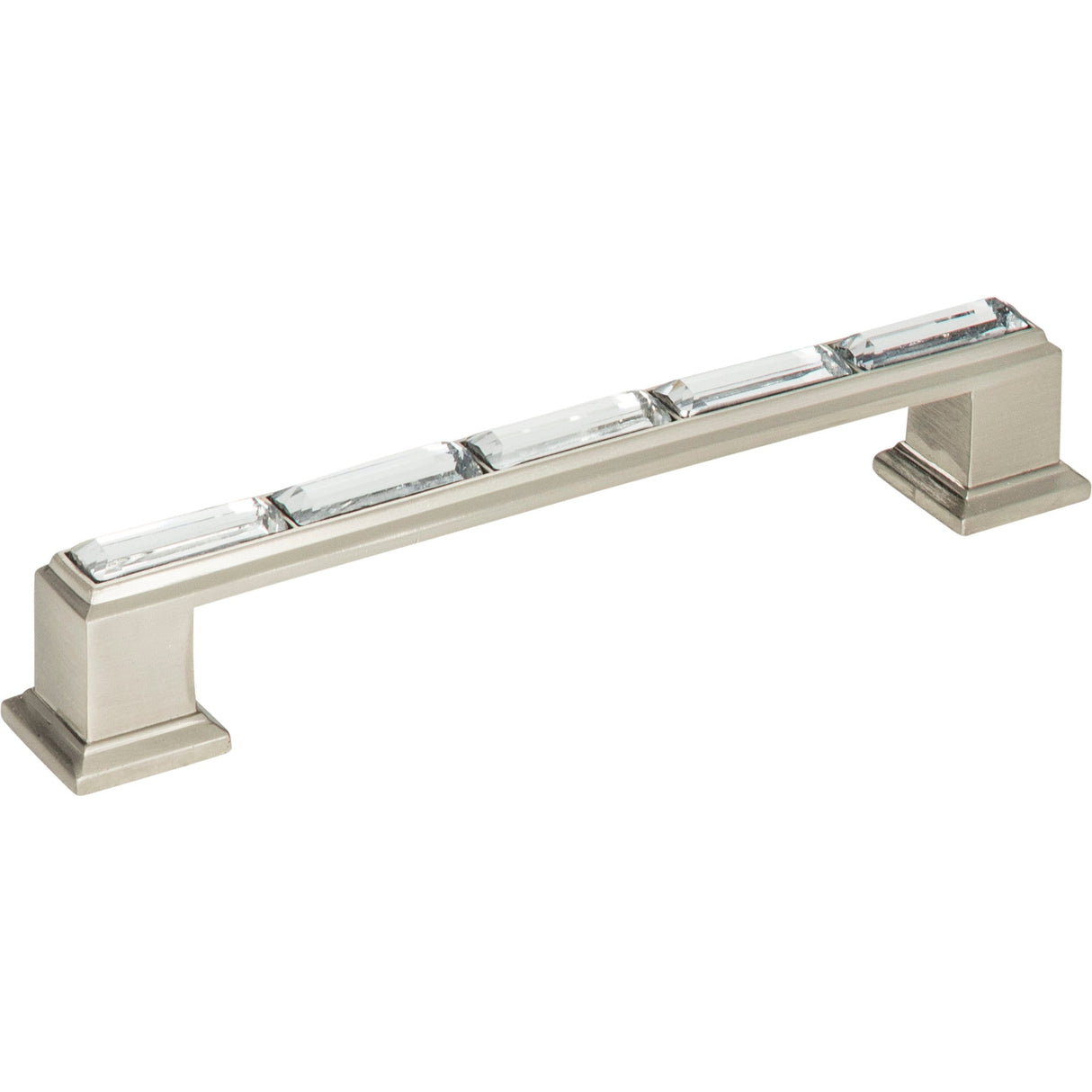 Atlas Homewares Legacy Crystal Pull 5 1/16 Inch (c-c) Brushed Nickel