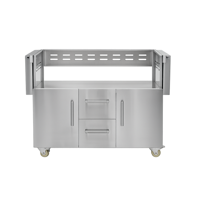 Coyote C3HY50CT Cart for 50" Hybrid or Combo Grill, Stainless Steel