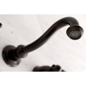 Kingston Brass KS3125AX Vintage 2-Handle Wall Mount Bathroom Faucet, Oil Rubbed Bronze