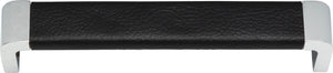 Atlas Homewares Paradigm Pull 6 5/16 Inch (c-c) CH & Black Leather