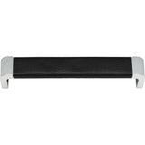 Atlas Homewares Paradigm Pull 6 5/16 Inch (c-c) CH & Black Leather