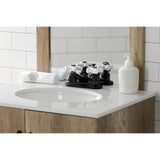 Kingston Brass KB600PX Restoration 4 in. Centerset Bathroom Faucet, Matte Black