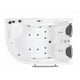 EAGO AM124ETL-L 6 ft Left Corner Acrylic White Whirlpool Bathtub for Two